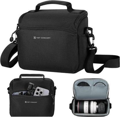 Kamera Umhängetasche Schwarz Canvas DSLR Zubehörtasche