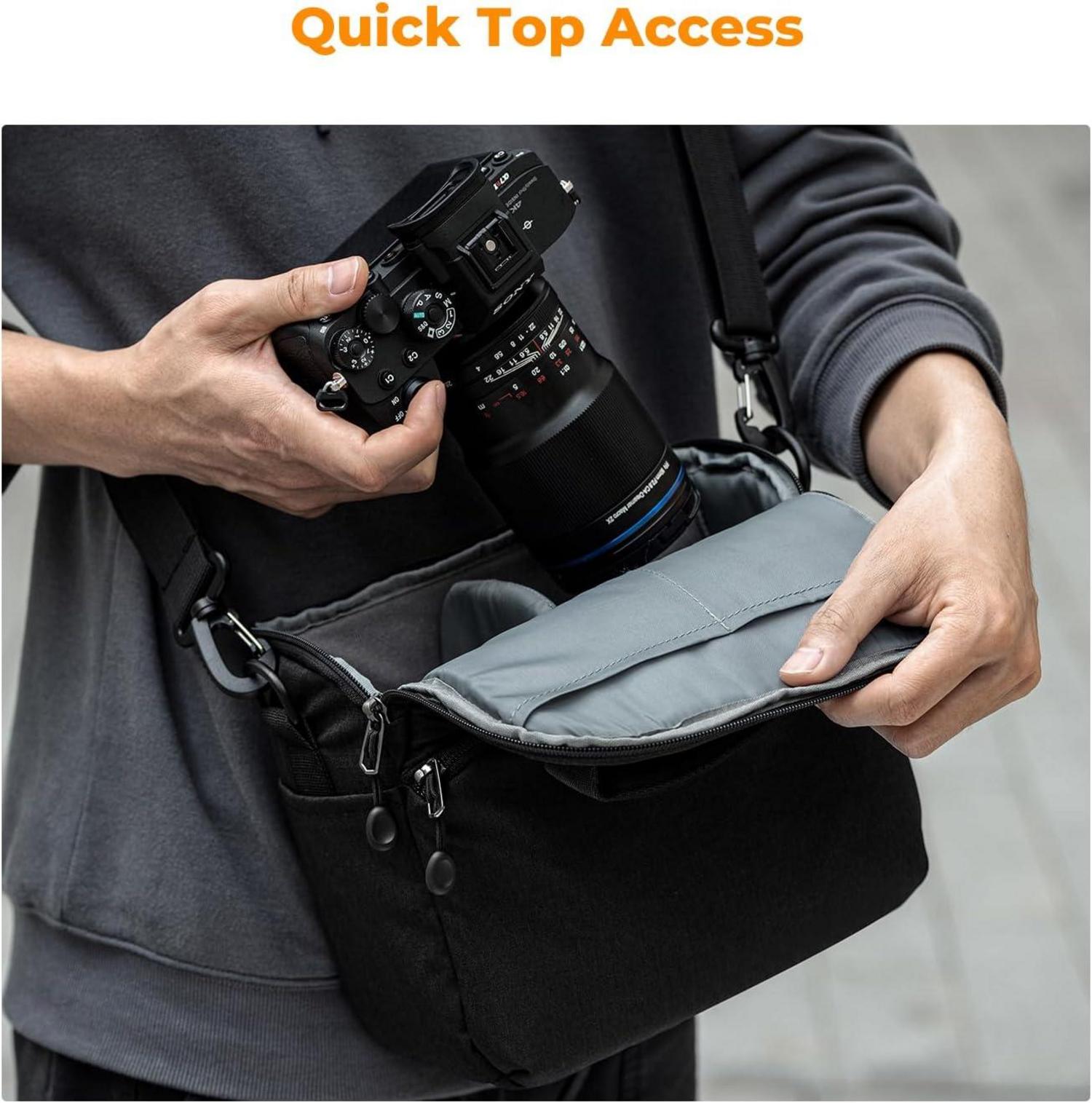 K&F Concept Kamera-Umhängetasche für SLR Fotografen Schwarz