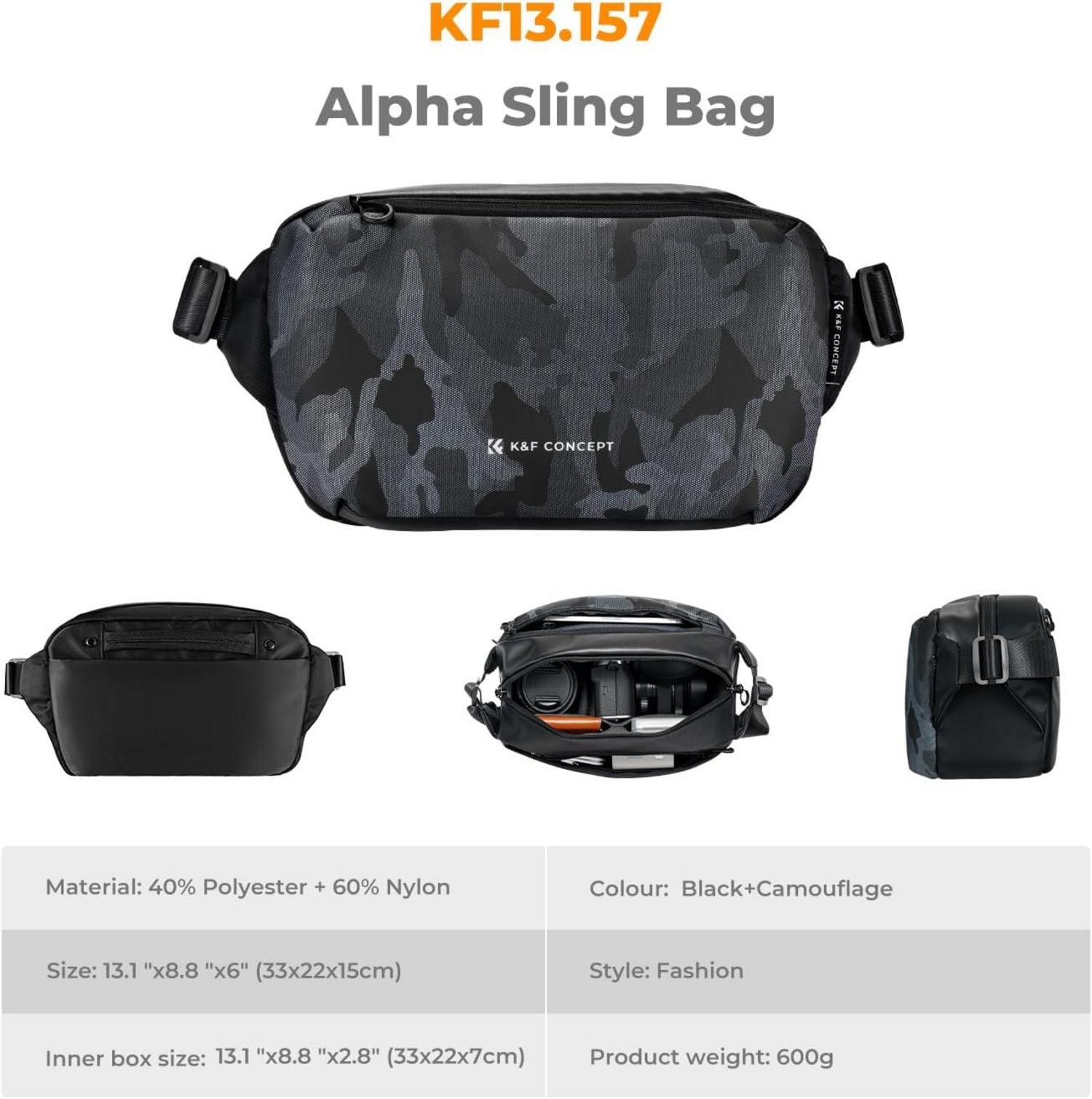 K&F Concept Kamera-Rucksack Schultertasche Fotografen Canon Nikon Sony Drohne