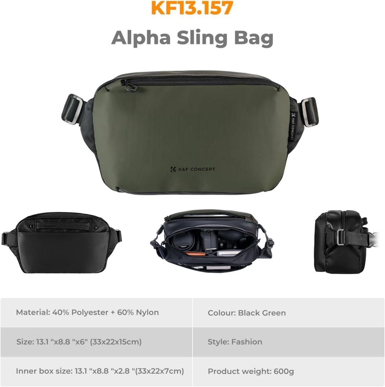 K&F Concept Kamera-Rucksack Schultertasche Passend für Canon Nikon Sony DJI