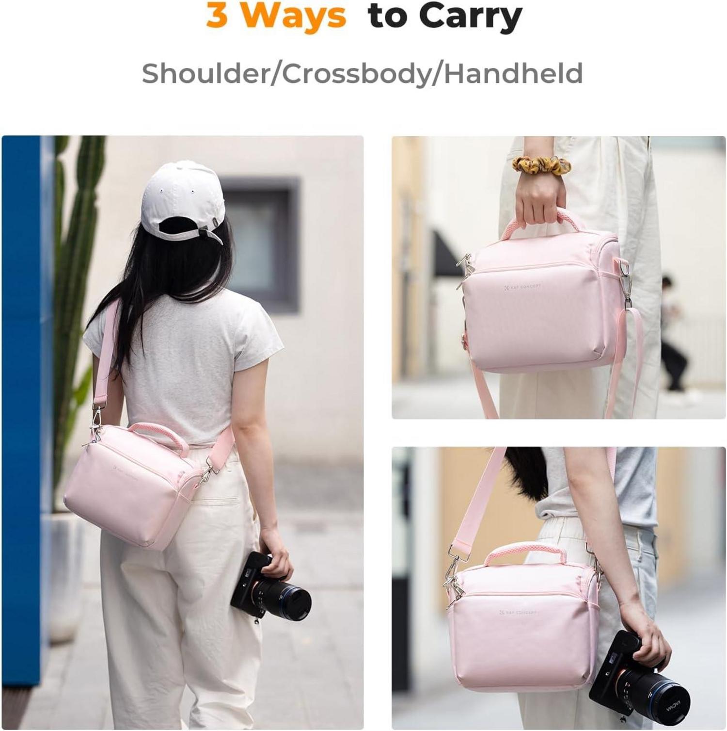 K&F Concept Kameratasche Umhängetasche SLR Fotografen täglich Pink