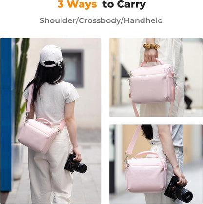 K&F Concept Kameratasche Umhängetasche SLR Fotografen täglich Pink