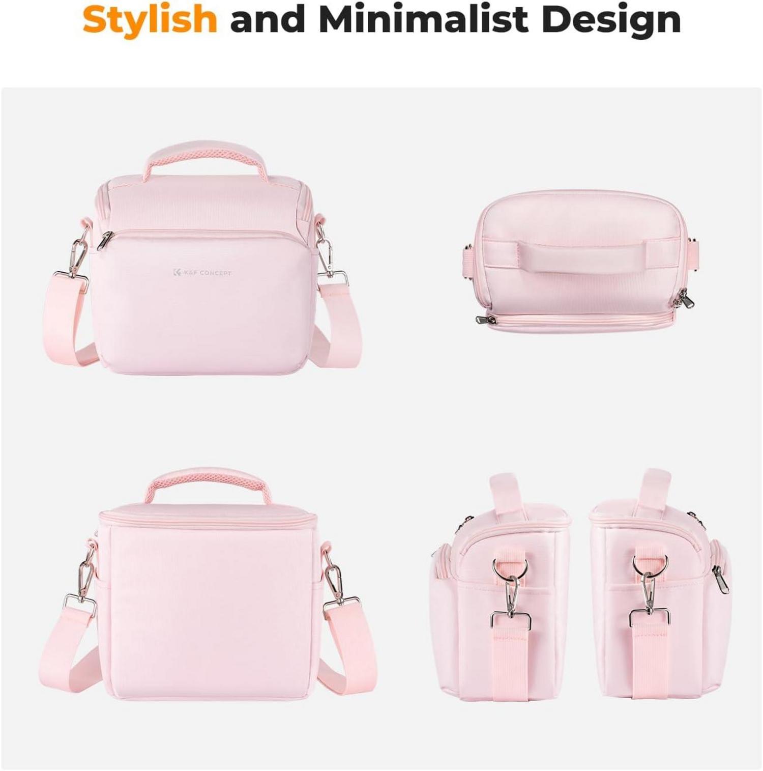 K&F Concept Kameratasche Umhängetasche SLR Fotografen täglich Pink