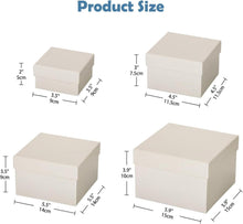 Rechteckige Weihnachts-Geschenkboxen Orange, 4er Set