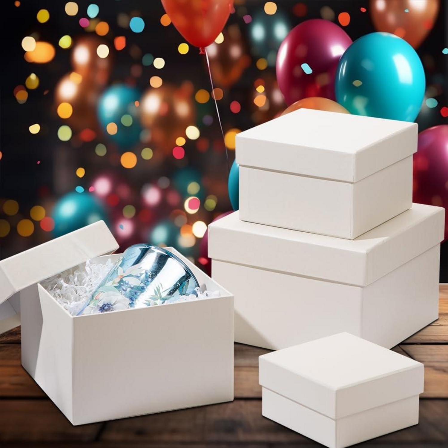 Aufbewahrungsbox mit Deckel Weihnachten Geschenkbox Ordnungsboxen 4er Set Orange