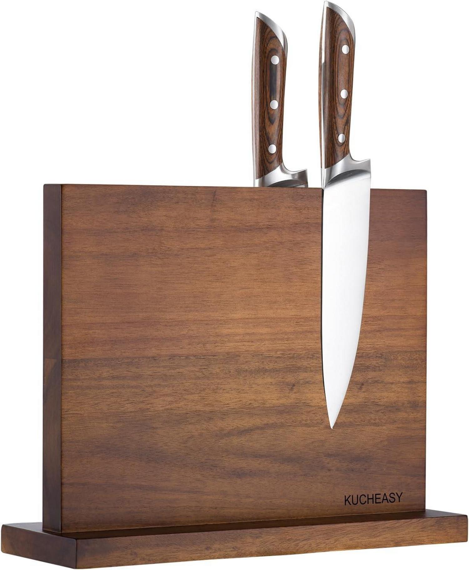 Messerblock Magnetisch Holz Messerhalter für Küche