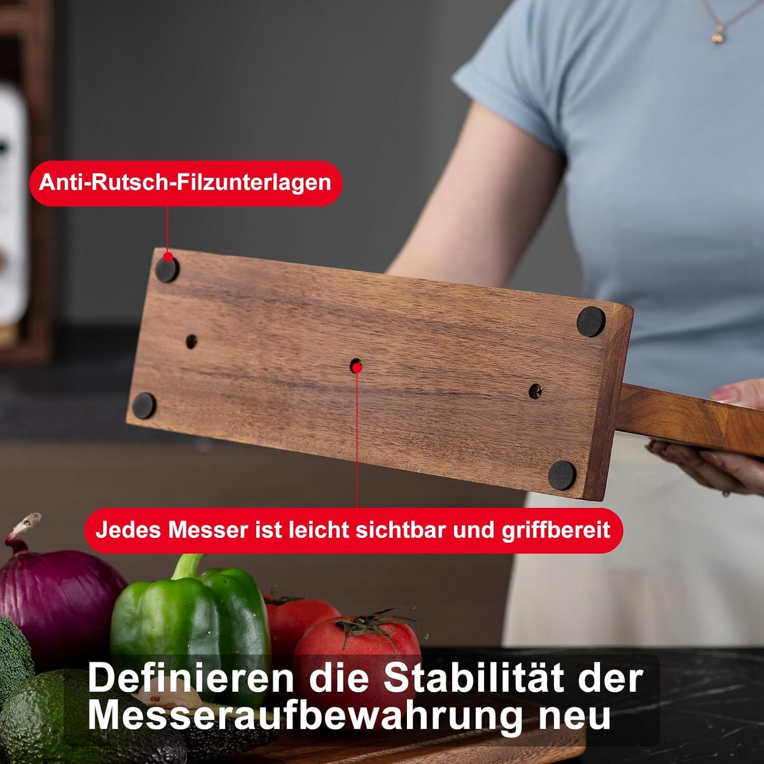 Magnetischer Messerblock Holz Magnetständer für die Küche