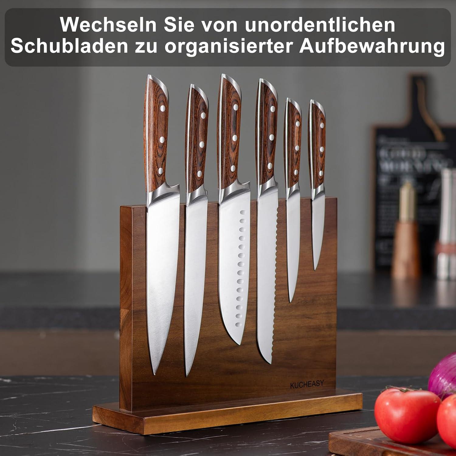 Messerblock Magnetisch Holz Messerhalter Magnetisch Küchentheke