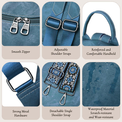 Wandelbarer Damen Rucksack Blau | Wasserfest & Diebstahlsicher