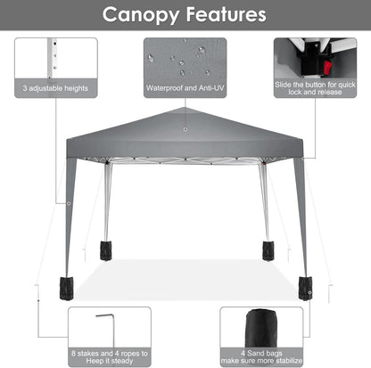 COBIZI Pavillon 3x3m Wasserdicht Stabil Faltpavillon Pop up