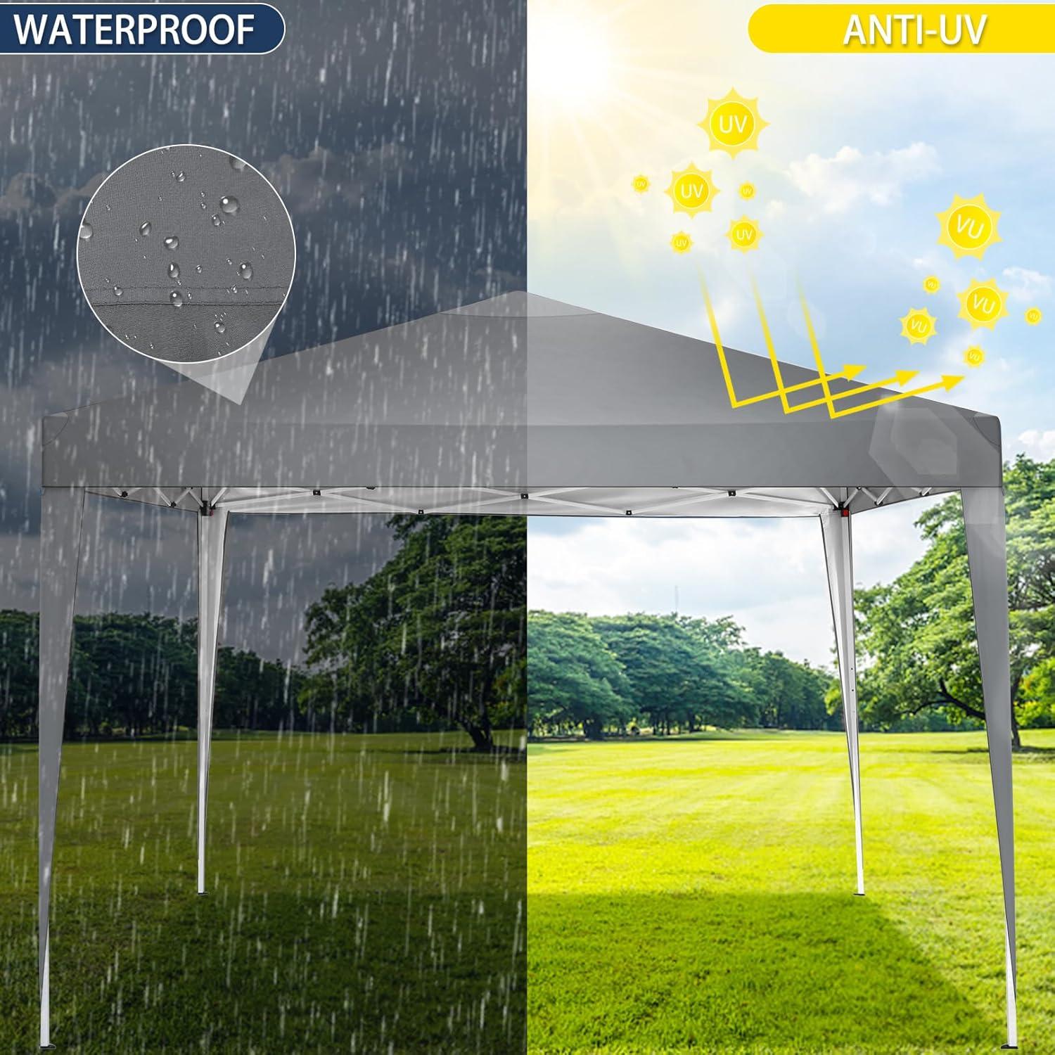 COBIZI Pavillon 3x3m Wasserdicht Stabil Pop up Gartenpavillon Bierzelt mit 4 Sandsack