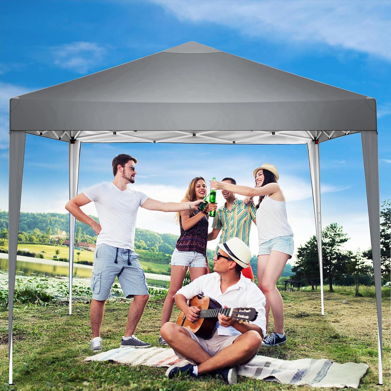 Faltpavillon 3x3m Wasserdicht mit 4 Sandsack, Höhenverstellbar, Grua