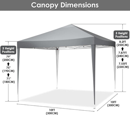COBIZI Pavillon 3x3m Wasserdicht Stabil Pop up Gartenpavillon Bierzelt mit 4 Sandsack