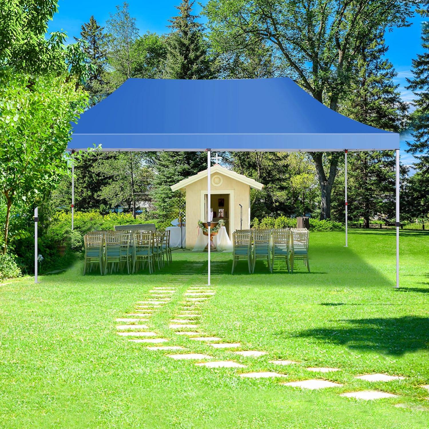 COBIZI Faltpavillon 3x6m Wasserdicht Stabil Partyzelt mit 6 Seitenwänden