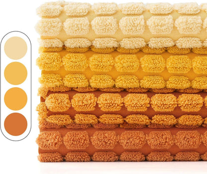 Dekorative Kissenbezüge Set aus Kordsamt Orange 45x45cm 4er Pack