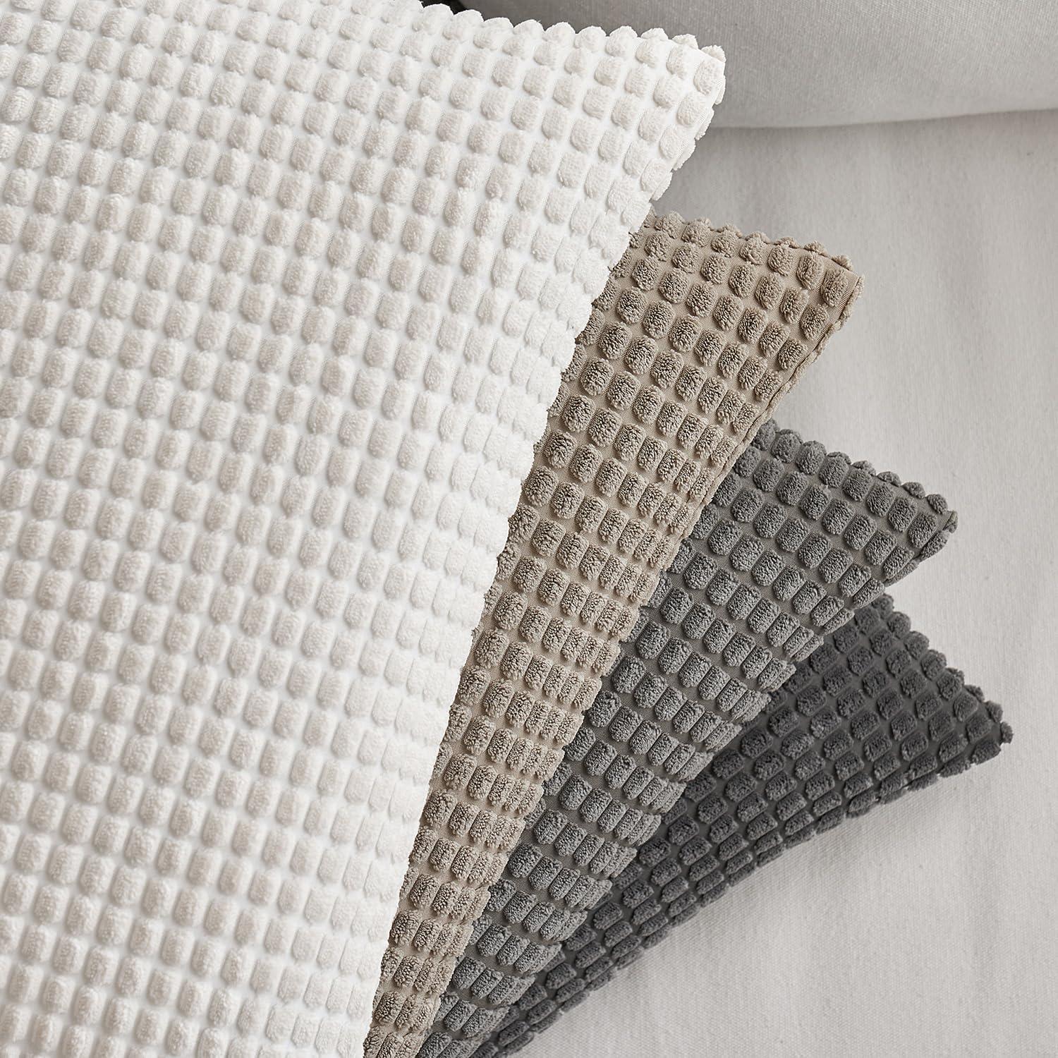 EMEMA Kordsamt Kissenbezug 4er Set 45x45 cm Grau Serie