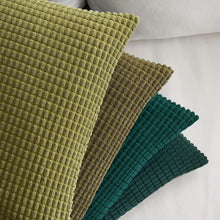 EMEMA Kordsamt Kissenbezüge 4er Set 45x45 cm Grün Serie