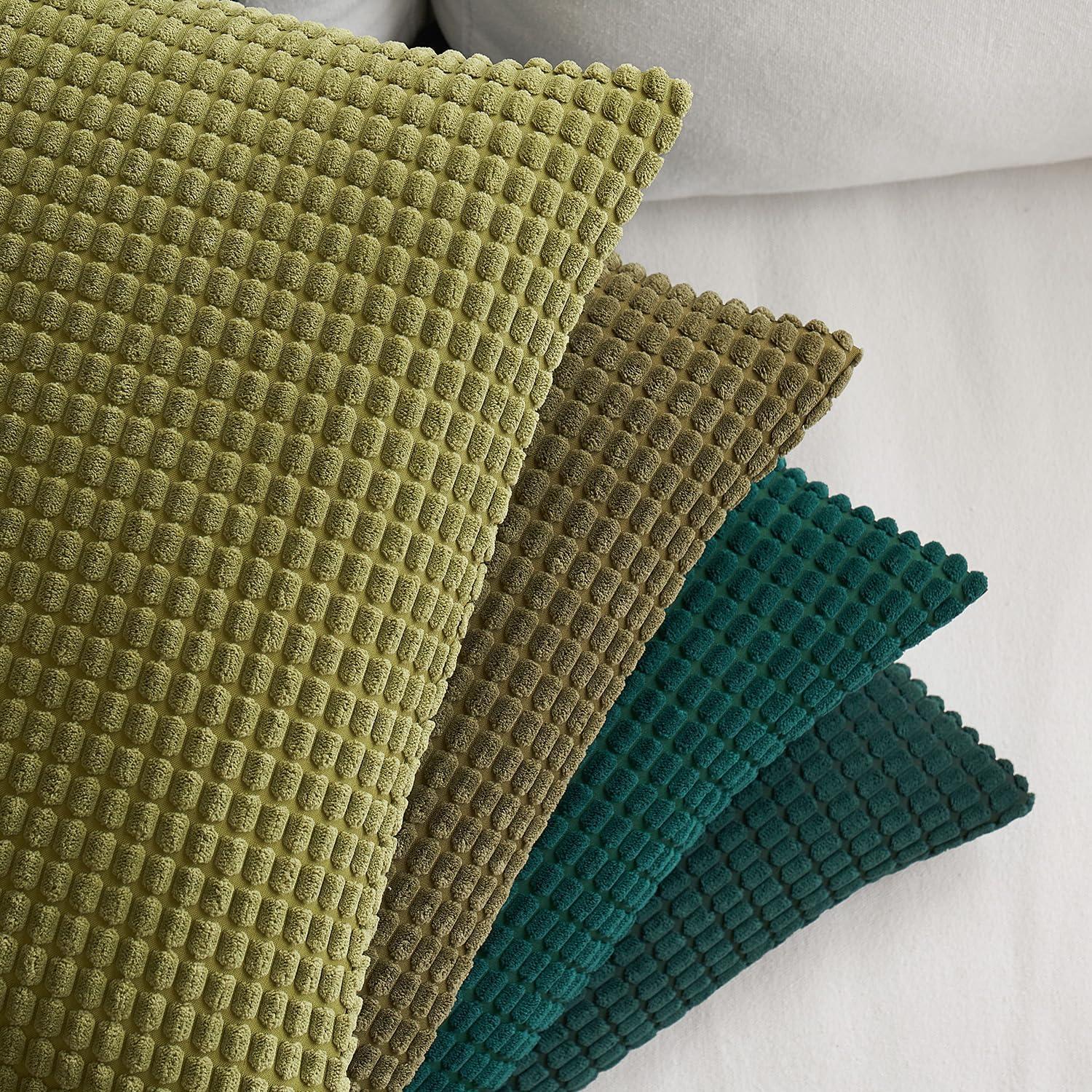 Kordsamt Kissenbezug Set Granulat 4er Sofakissen 40x40 cm