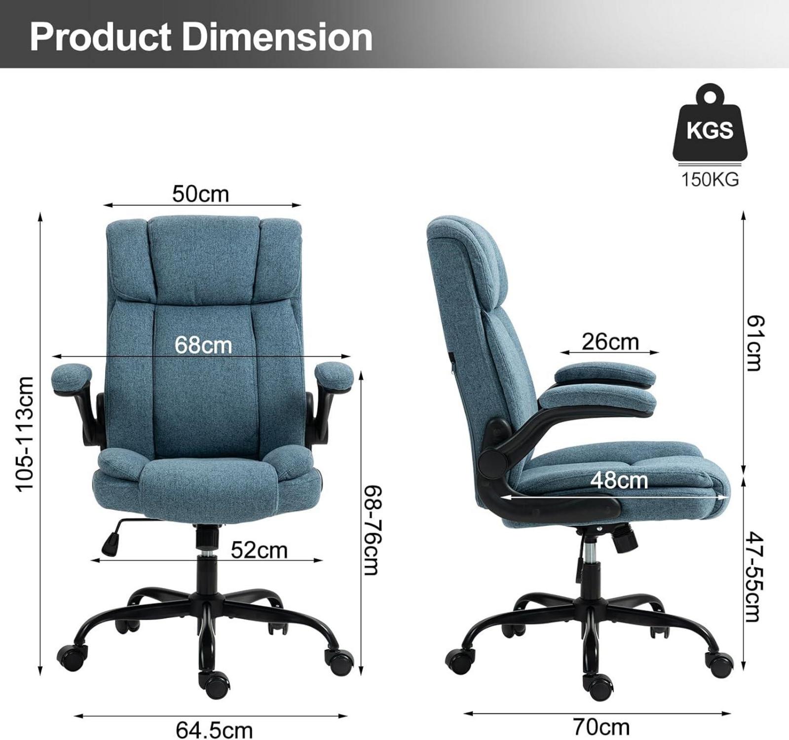 Ergonomischer Bürostuhl mit 150KG Belastbarkeit und