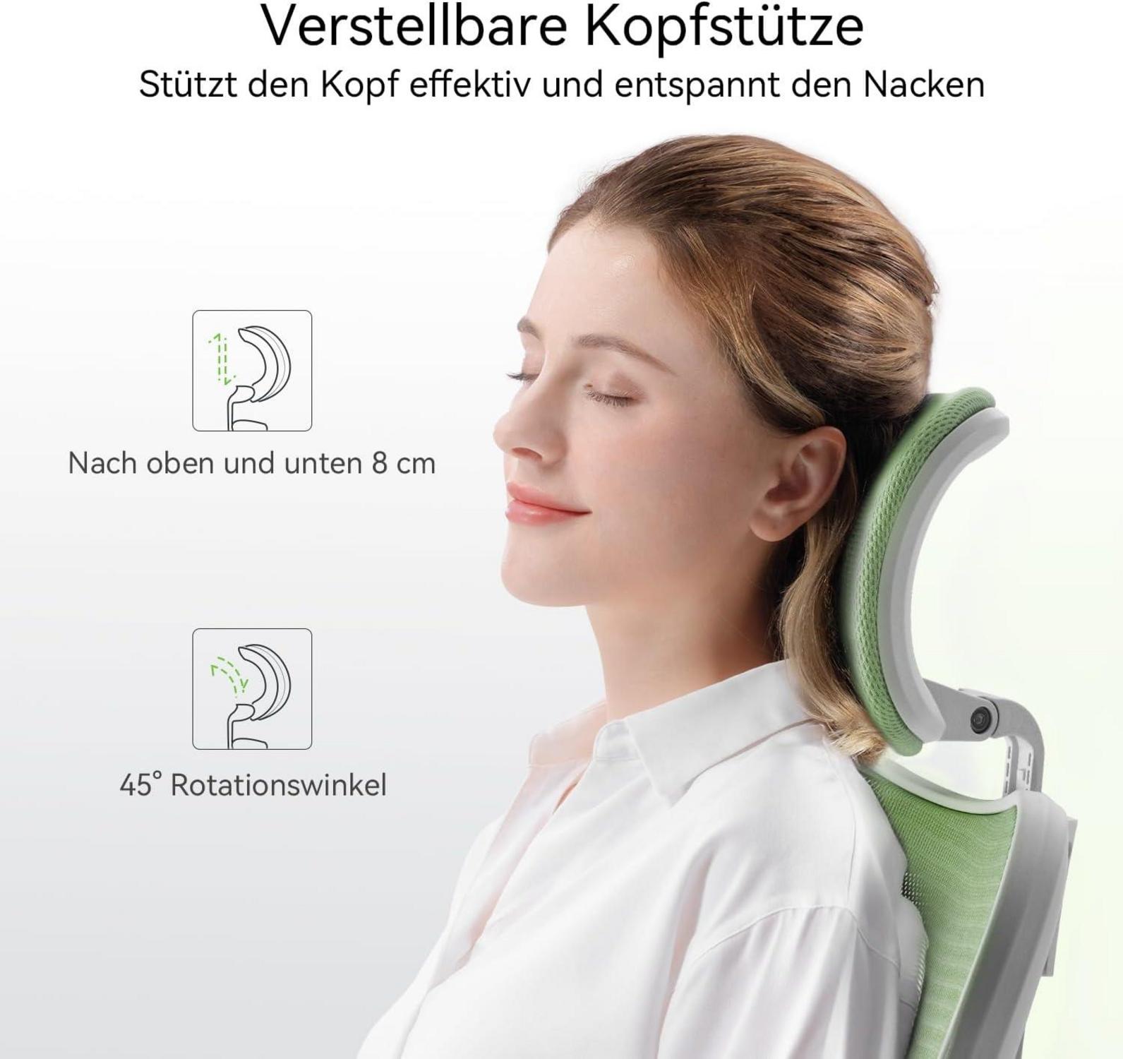 SIHOO M18 Bürostuhl ergonomisch, verstellbare Kopfstütze, Rückenlehne, Armlehnen