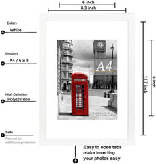 Scholar Tree Weißer Bilderrahmen A4 3er-Set zur Wandmontage