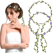 Blumenkranz Haarband Damen Mädchen Hochzeit Party lila