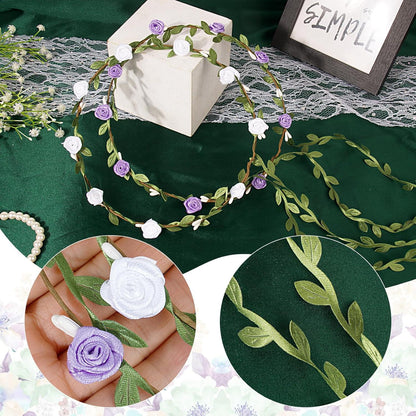 Blumenkranz Haarband Damen Mädchen Hochzeit Party lila