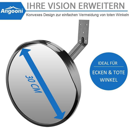 Konvexspiegel 30cm für Garage & Einfahrt - Weitwinkel Sicherheitsspiegel