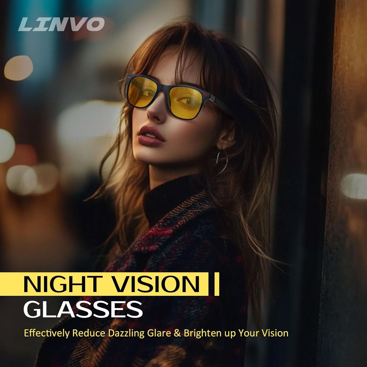 LINVO Retro Polarisierte Sonnenbrille 100% UV-Schutz Herren Damen