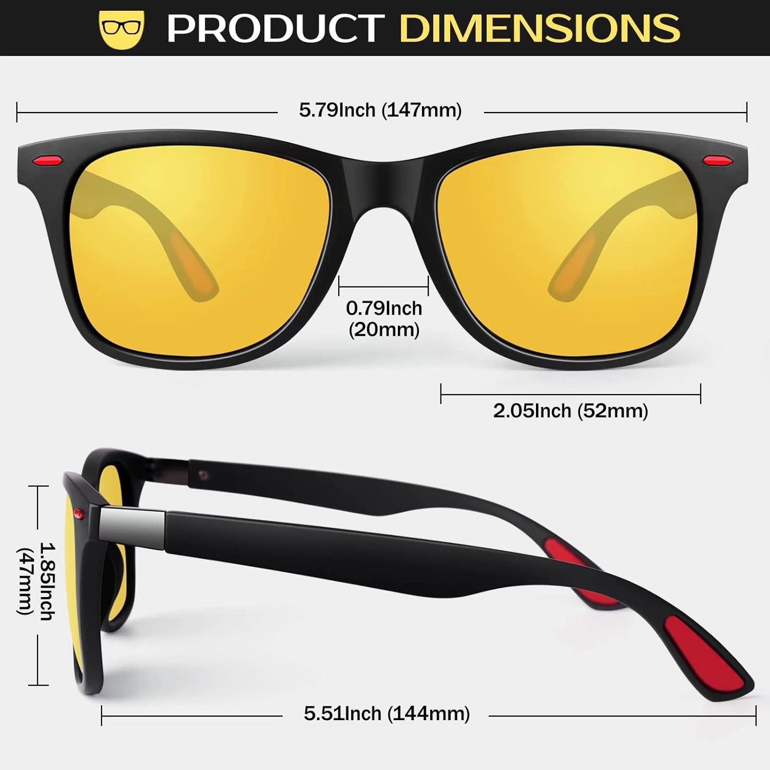 LINVO Retro Polarisierte Sonnenbrille 100% UV-Schutz Herren Damen