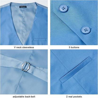 Enlision Herren Anzugweste Formell Einfarbig Hochzeit