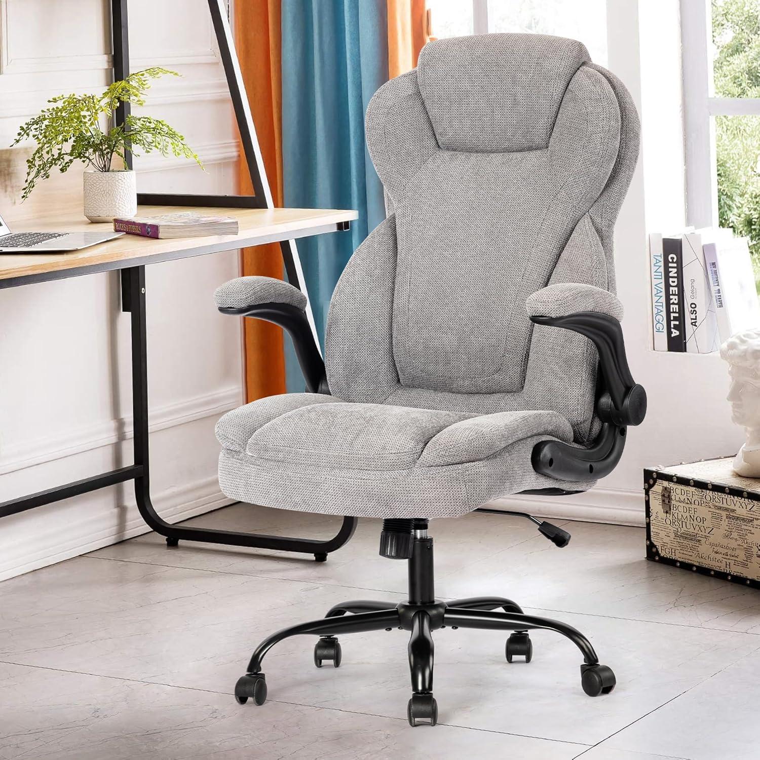 Fantasylab Bürostuhl Schwarz 180KG belastbar Hochlehner ergonomisch