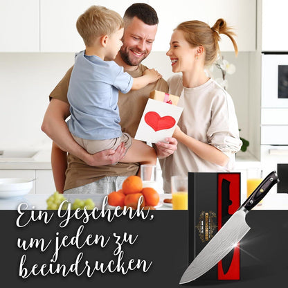 Küchenmesser 34cm Damastmuster Weihnachtsgeschenke Männer