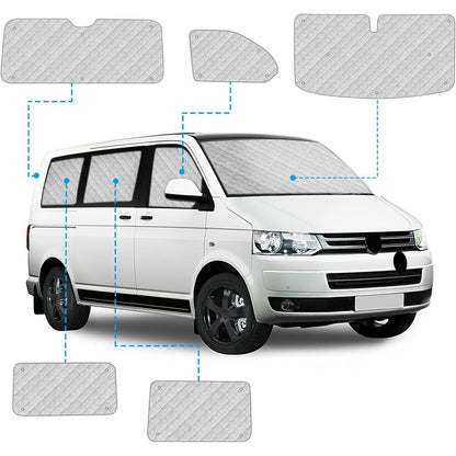 Thermomatte VW T5 T6 Innen – 8tlg. Sonnenschutz & Temperaturkontrolle