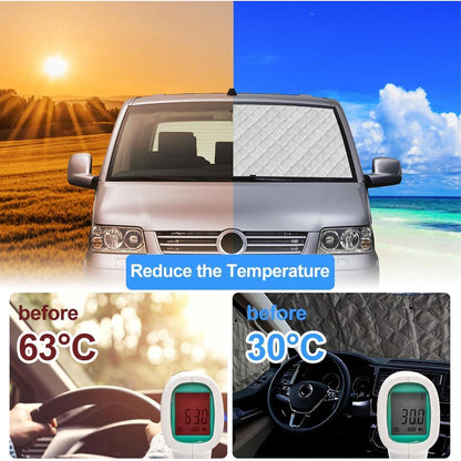 Thermomatte VW T5 T6 Innen – 8tlg. Sonnenschutz & Temperaturkontrolle