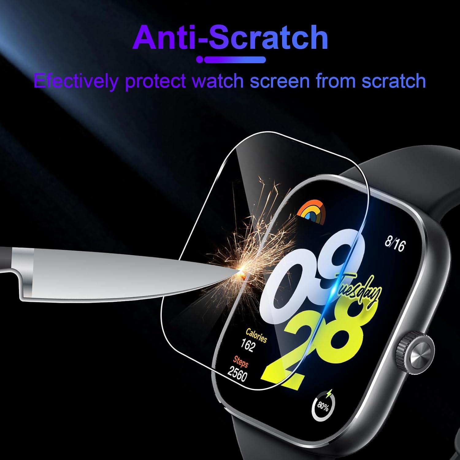 Displayschutzfolie für Xiaomi Redmi Watch 4 - 3er Pack 9H Anti-Bubble Klar