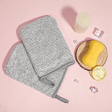 PHOGARY 6er Set Waschlappen Coral Fleece 13x20cm Grau