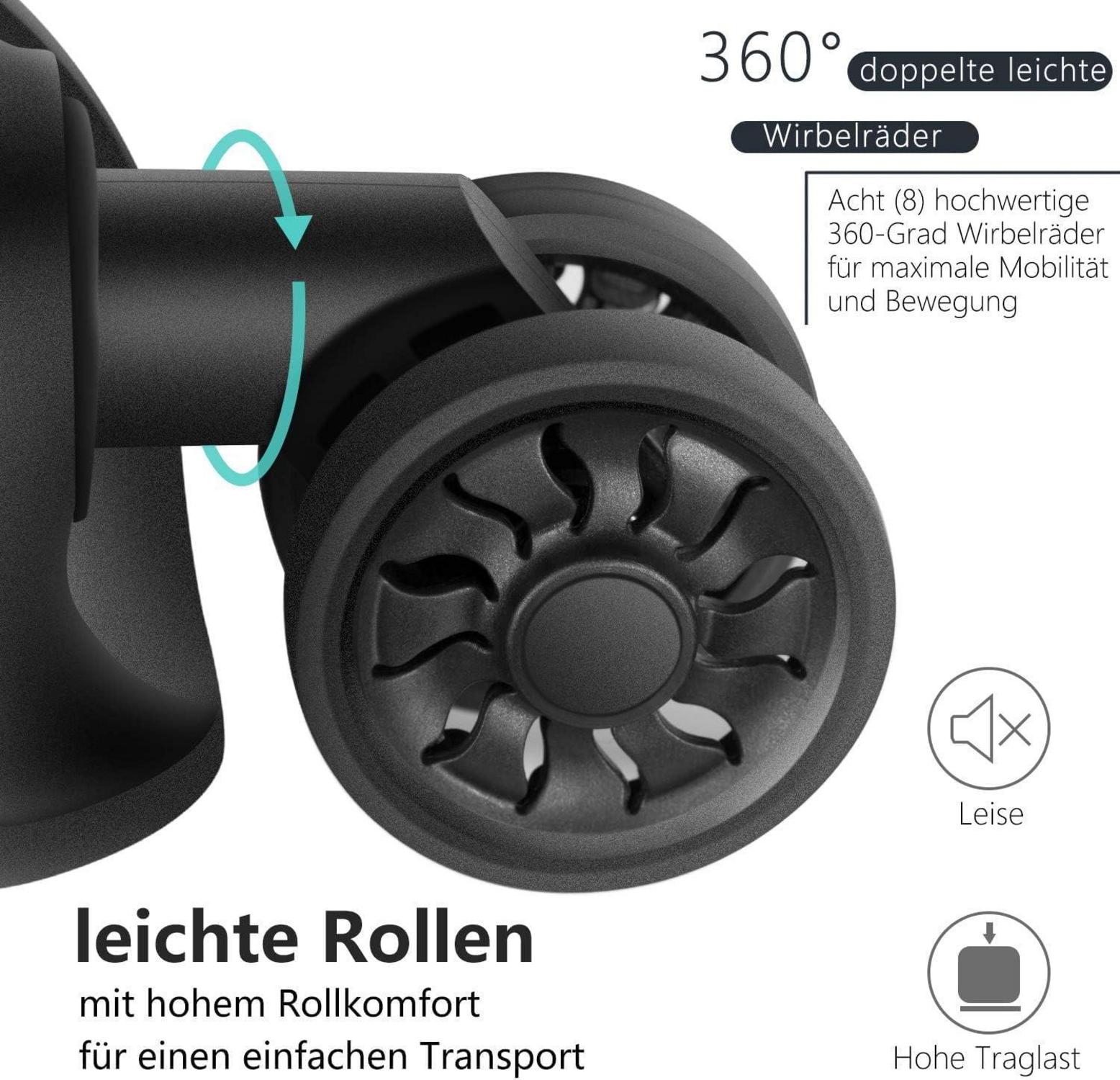 Hartschalen-Koffer Rollkoffer Reisekoffer Erweiterbar ABS TSA 4 Rollen