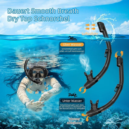 Schnorchelset Erwachsene Anti-Leck Anti-Beschlag Glaslinse