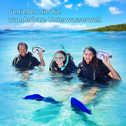 Schnorchelset Erwachsene Anti-Leck Anti-Beschlag Glaslinse Violett