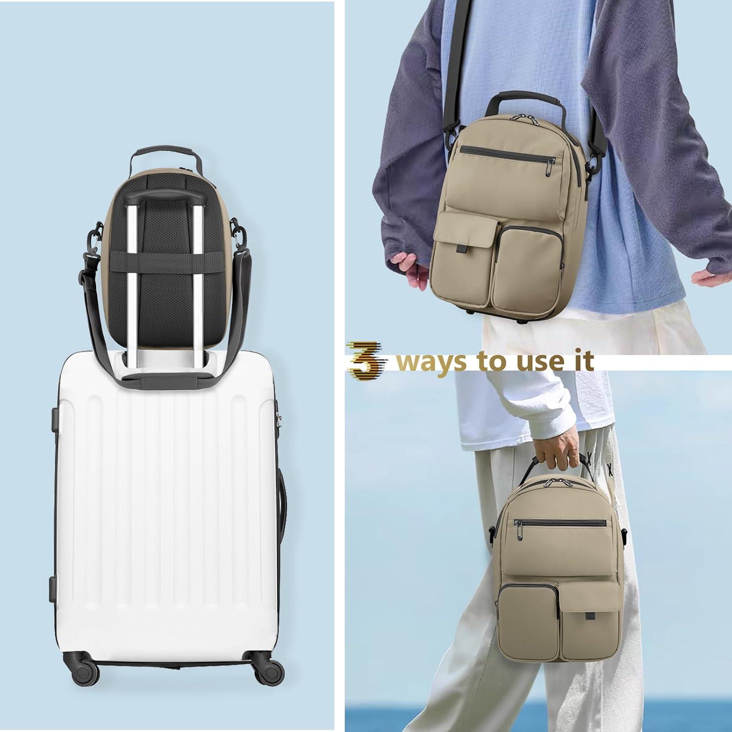 Große Tragetasche für Oculus Quest 2 Elite Strap & Zubehör, Harte Case - Khaki