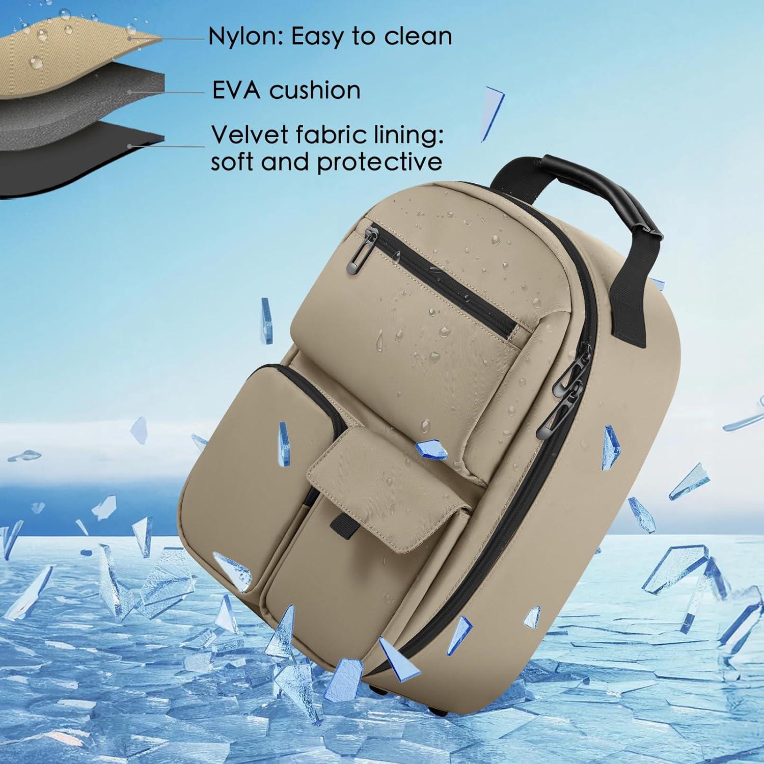 Große Tragetasche für Oculus Quest 2 Elite Strap & Zubehör, Harte Case - Khaki