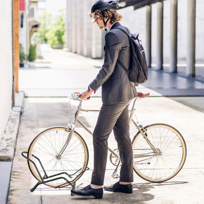 MEGHNA Fahrradständer Professional Boden Freistehend Halter 2er Set Schwarz