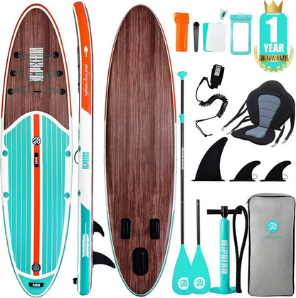 Niphean Stand up Paddle Board inkl. SUP Zubehör 320cm Wood Grain