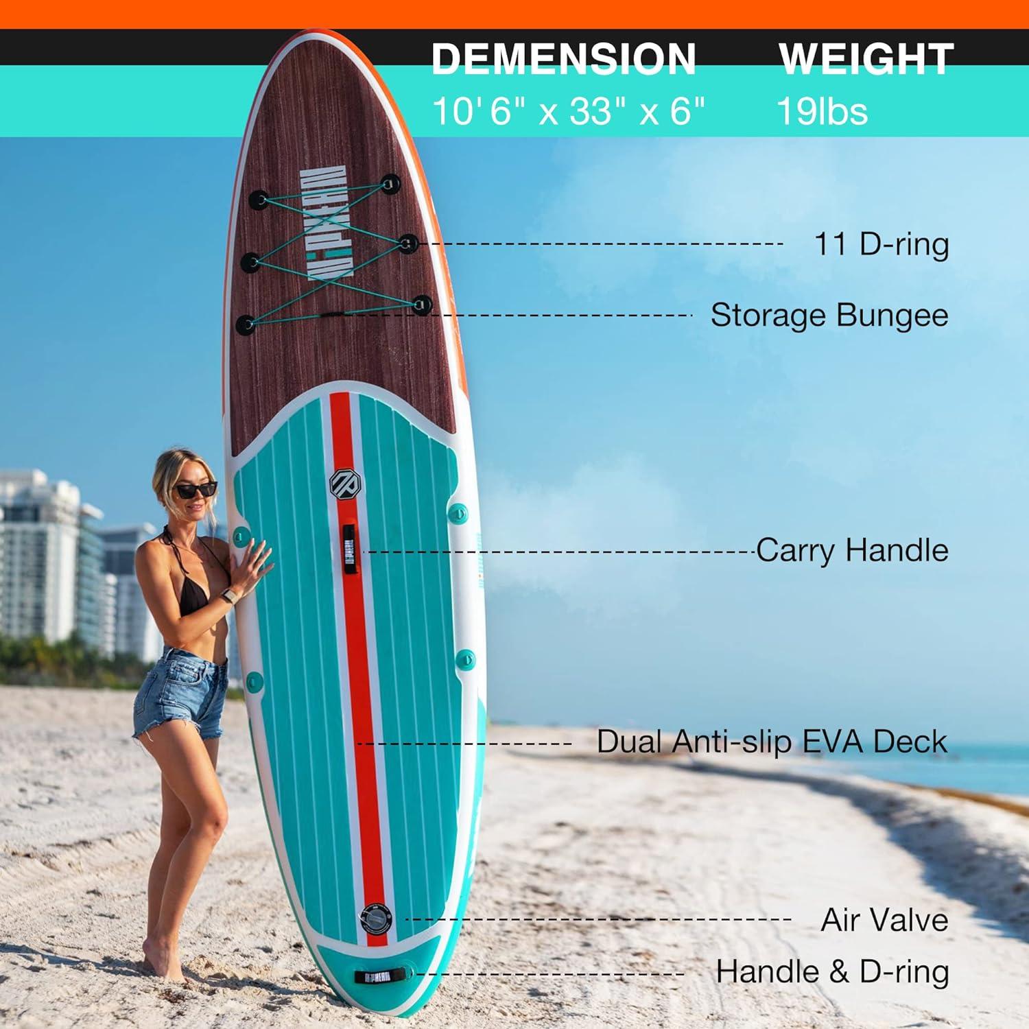 Niphean 320cm Inflatable SUP Board mit Zubehör, Paddleboard