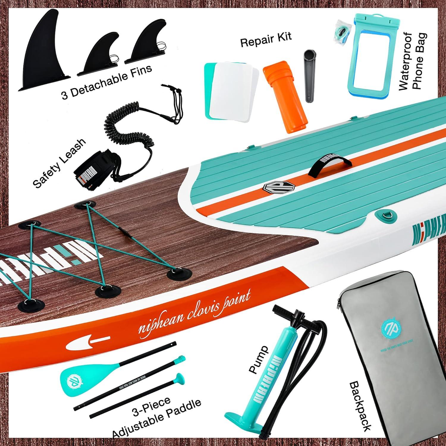 Niphean Stand up Paddleboard 320cm Inflatable SUP Board für Erwachsene mit Zubehör