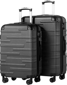 Coolife Hartschalen-Koffer Set Rollkoffer ABS TSA 4 Rollen