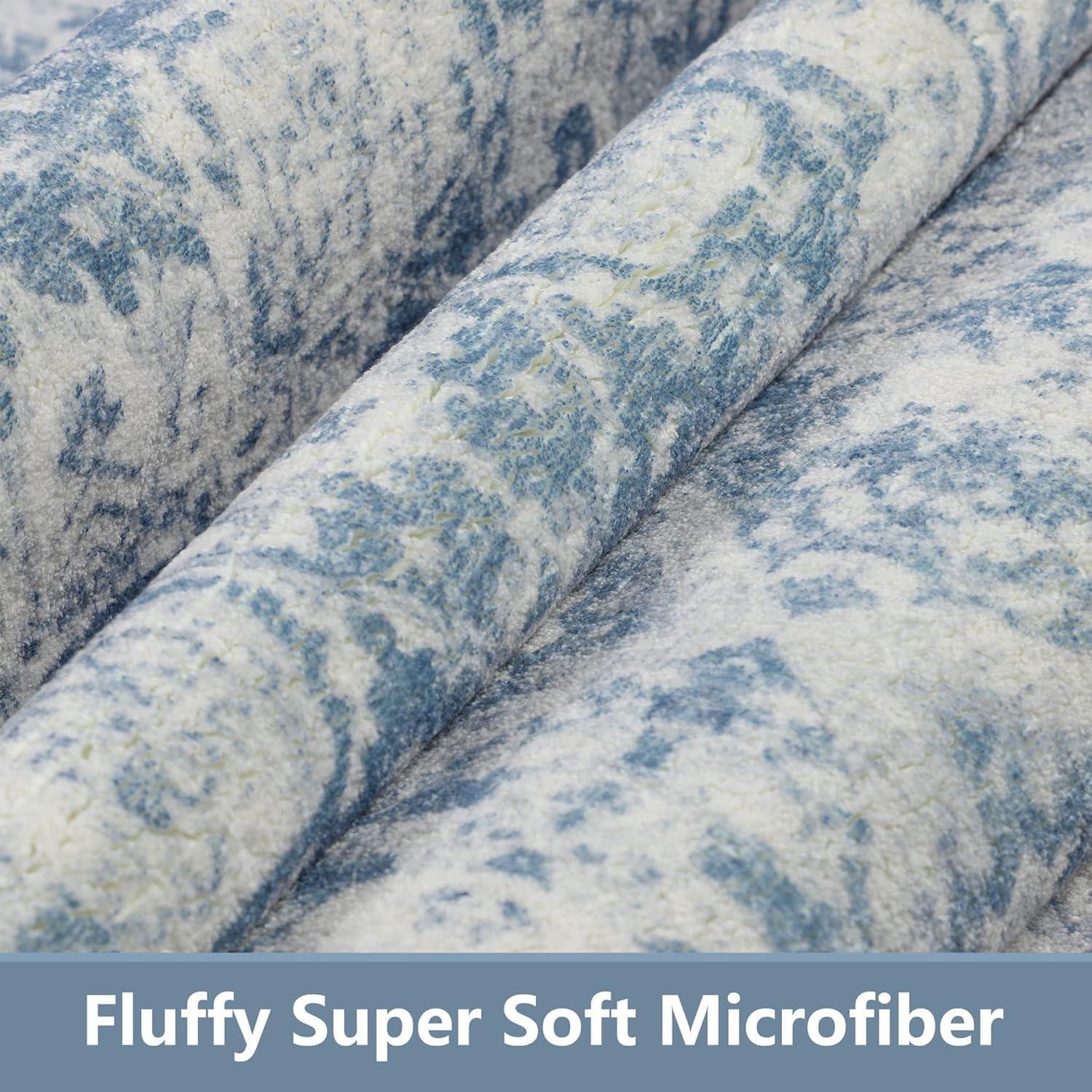 Rutschfester Teppichläufer für Küche und Flur 80x200cm Blau