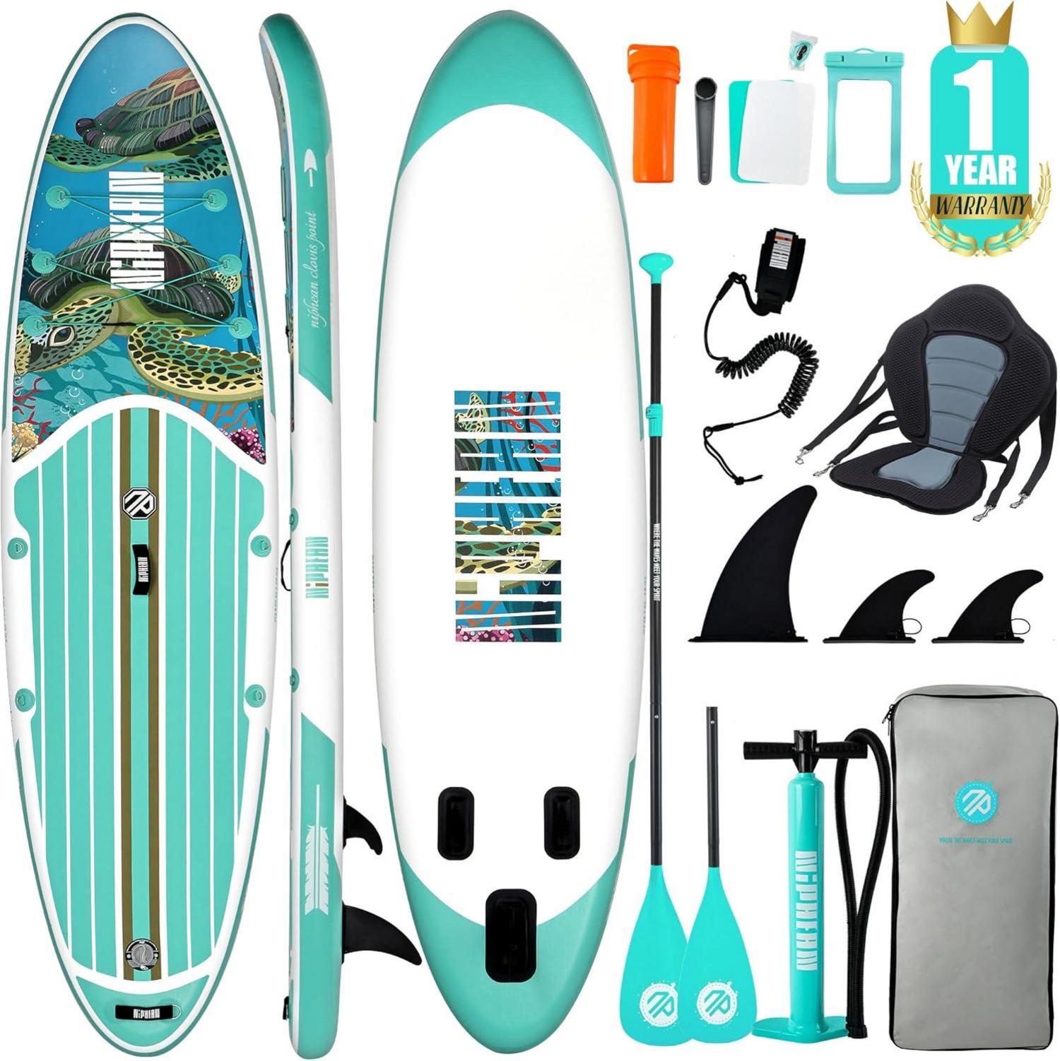 Niphean Stand up Paddle Board mit Zubehör, 320cm Inflatable SUP Board