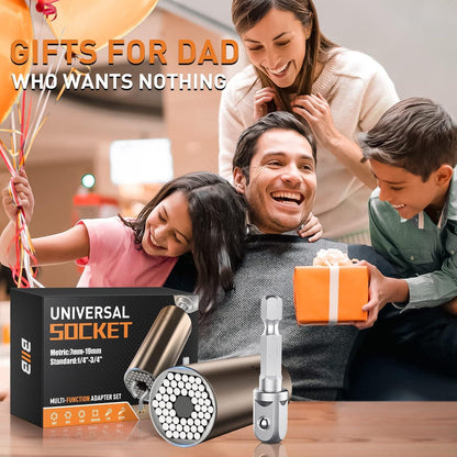 BIIB Universal Steckschlüssel Geschenk Männer Vatertag Gold Black